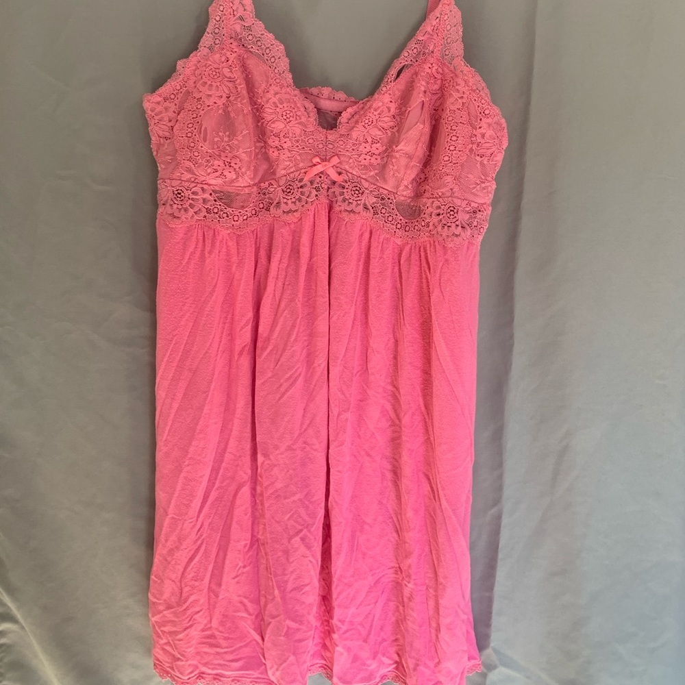 Woman’s pink night gown